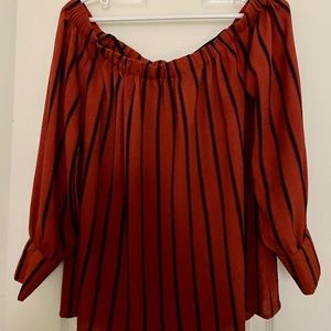 STRIPO OFF THE SHOULDER BLOUSE